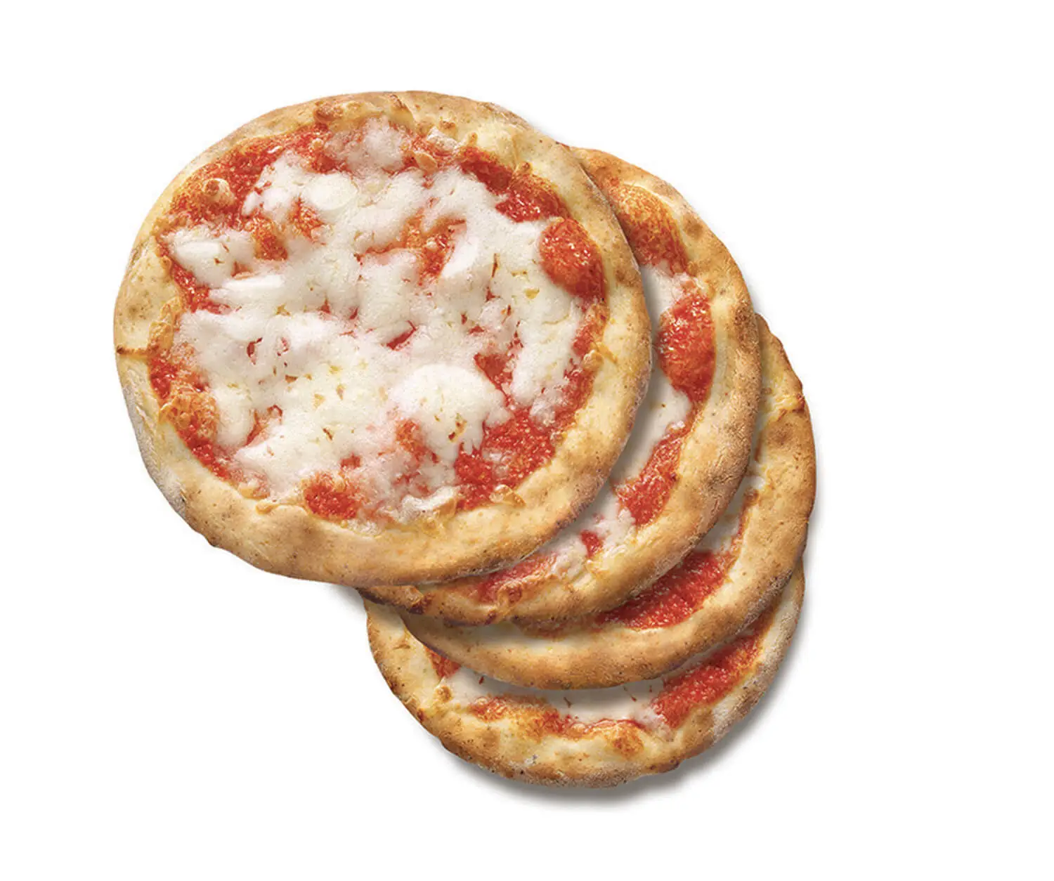 Four mini-pizze Margherita: gluten-free, wheat-free, lactose-free